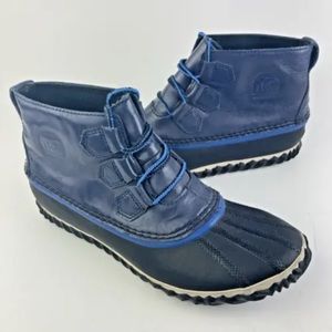 Sorel Womens 10 Out N About Boots Nocturnal Blue NL2511-591 Duck waterproof